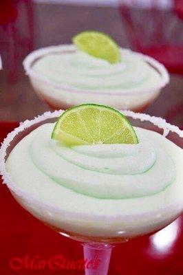 Tipsy glass of margarita cake