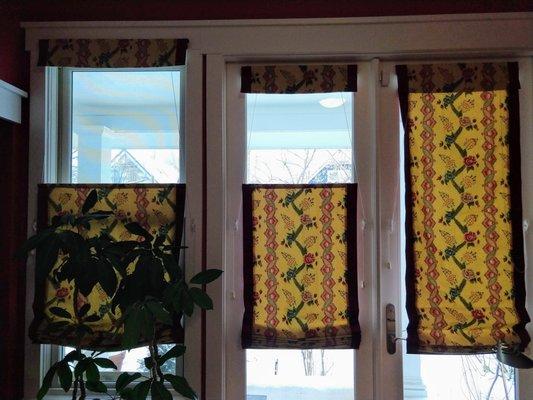 New top-down/bottom-up roman shades.