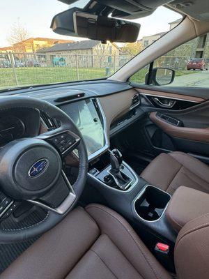 Brown leather interior