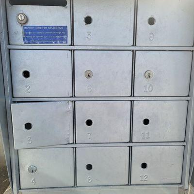 Old mailboxes broken into