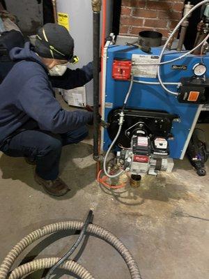 Roy Galloway working on my furnace