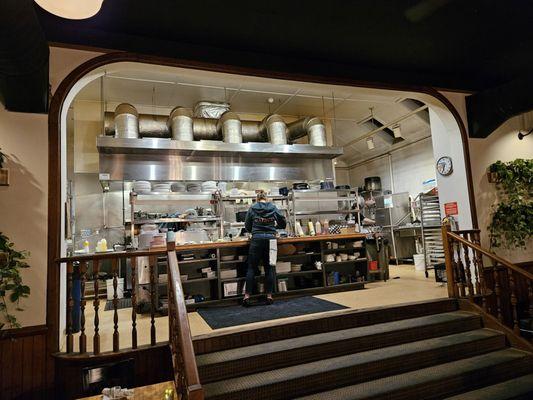 Looking into the kitchen