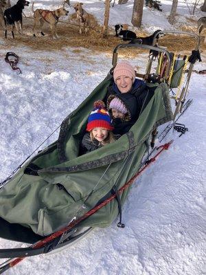 Comfy sled ride!