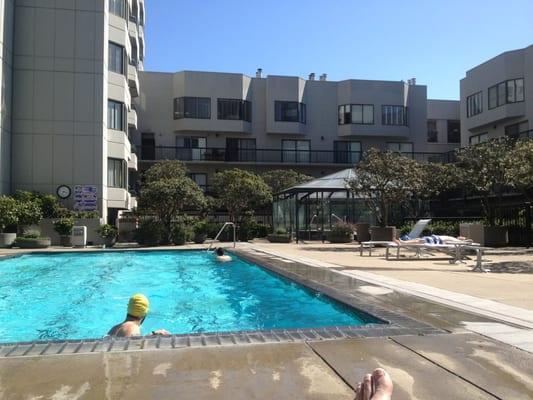 The pool and hot tub.