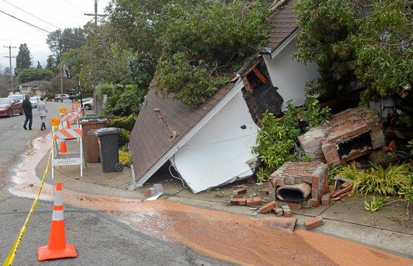 Windstorm damage in Marin County