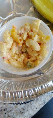 Got macaroni salad with my sandwich, even though I asked for potato salad. The macaroni looks dry and old.