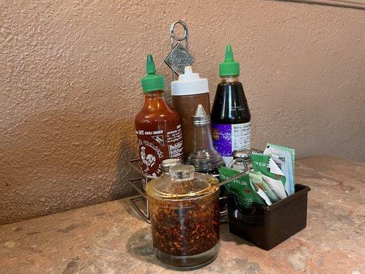 Table condiments.