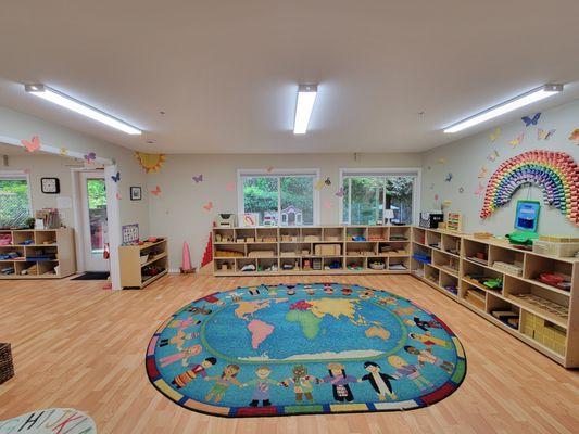 Our classrooms are carefully prepared by the teachers with specialized Montessori materials. Children learn at their own pace.