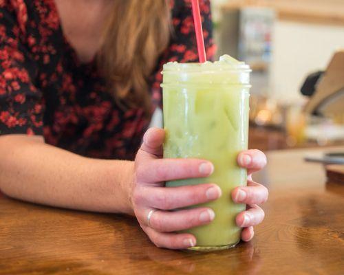 The Coconut Grass Skirt "iced" a matcha coconut milk inspiration.