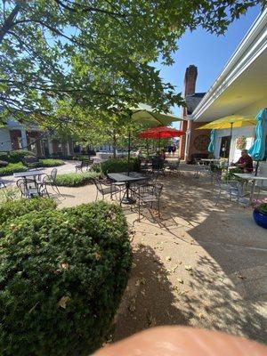 the courtyard by the restaurant