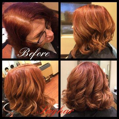 Color correction and haircut by Saghar@bubbles Bethesda lane