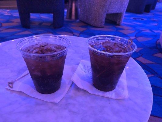 2 rum and Coke's- cheers  to all. Waiting for the live music tonight. Starts at 8pm est.