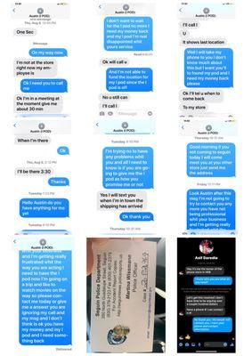 all the messages where he claims he is replacing our iPad!when he saw our facebook post going viral he attempted to settle this issue again