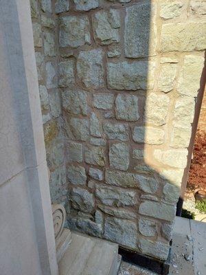 Masonry stain removal and crack repair