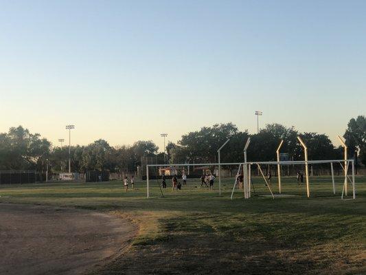 Volleyball team practicing for sport events