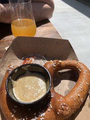 quick fried pretzel and beer cheese