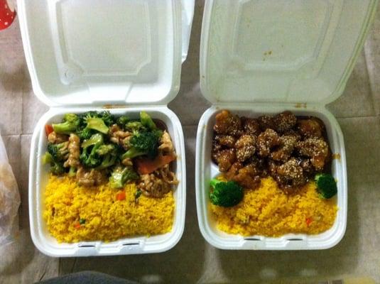 Chicken & Broccoli and Sesame Chicken