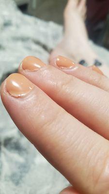 Gel polish lifting less than a week later