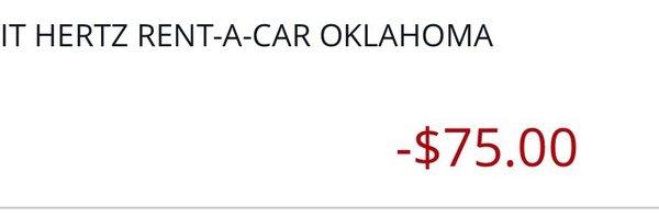 This was the over charge on my bank account for a car this location claimed I still had but I had already returned