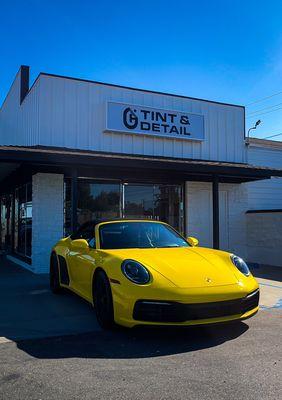 This astonishing Porsche gets wrapped entirely in paint protection film for maximum protection!