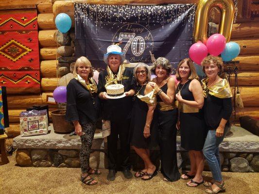 Chef Bill joined the party with a "70" Birthday cake!!