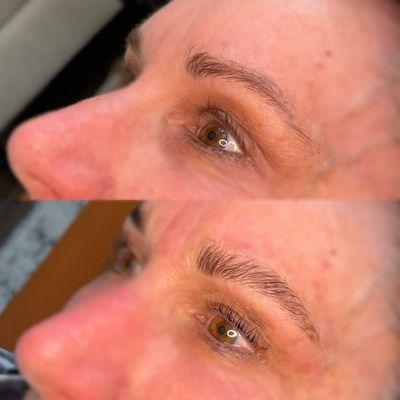 Lash lift and brow lamination