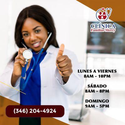 Clínica Familiar Mercy
.
914 Edgebrook Dr, Suite A, Houston, TX 77034
.
(346) 204-4924