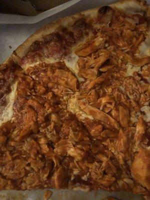 This is their buffalo chicken pizza they have no clue how to make it  never go here again