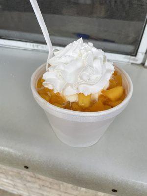 Small peach sundae