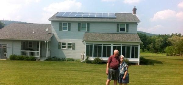 Bill and Merilyn are enjoying the power of the sun with their solar panels in Spring Mills, PA