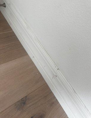 Damaged baseboards