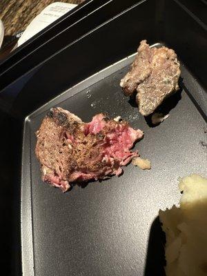 Undercooked steak