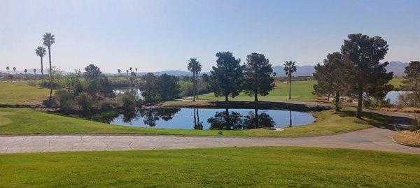 View behind the clubhouse