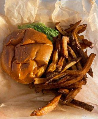 Crispy Chicken Sandwich Hand Cut Fries