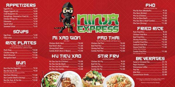 Ninja Express Menu