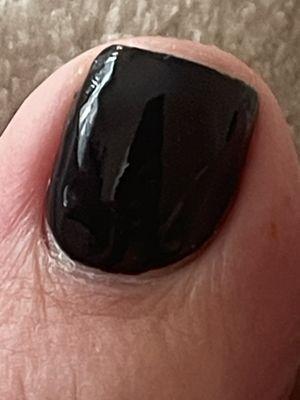 Polished messed up and cuticles not done