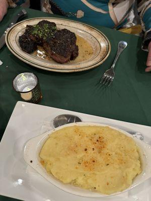 Delmonico steak and some sides