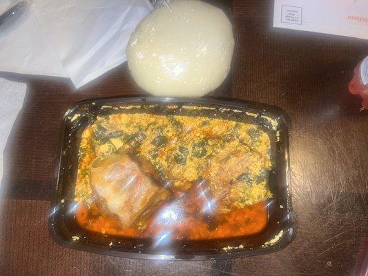 1. Egusi Soup with oxtail and fufu