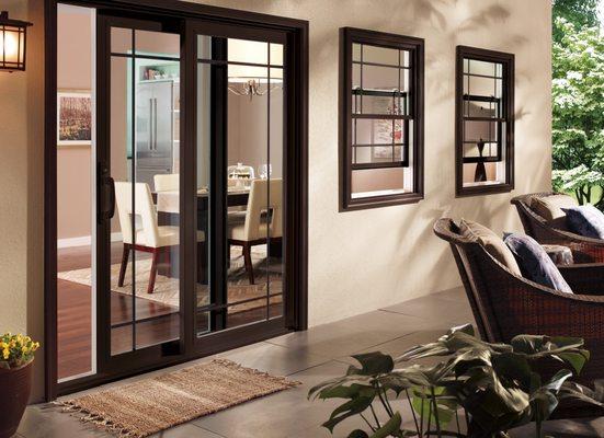 Vinyl sliding patio door