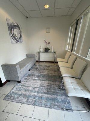 Cozy, comfortable and inviting waiting area.