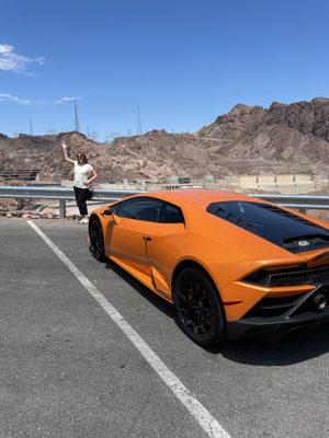 Always bring a sassy redhead with you in a Lamborghini.