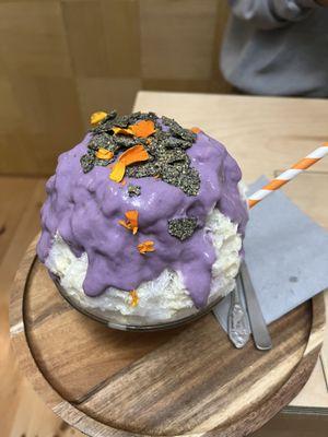 Ube coco shaved ice