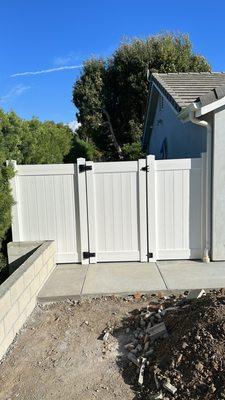 Fence installation.