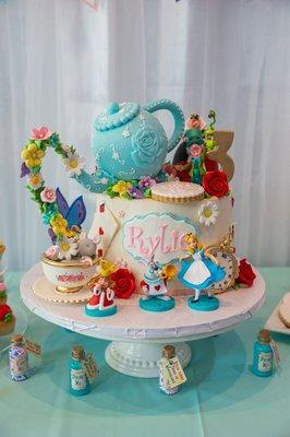 Alice in Wonderland themed cake