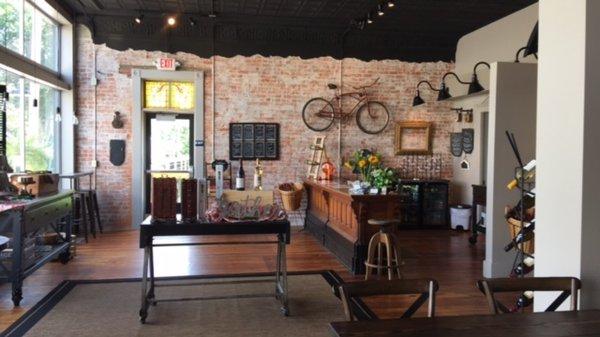 Enjoy the vintage feel of our lovely tasting room.