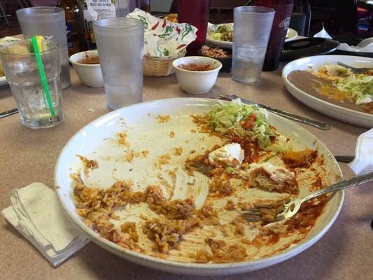 Everyone posts photos of the food but this should tell you all you need to know. Clean plate and empty margarita glass!