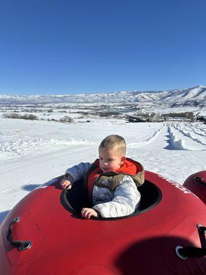 Top of the hill in a tube