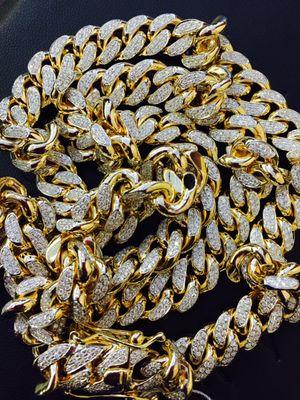 A customized diamond encrusted 18k cuban link chain for one of our valued customers.