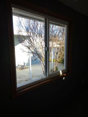 Great on time and financially responsible...from single pane windows to this beautiful slider.