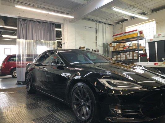 Tesla Paint corrected and ppf application on front end to protect from rock chips. Icon Rocklear toughlon coating on rest of paint.